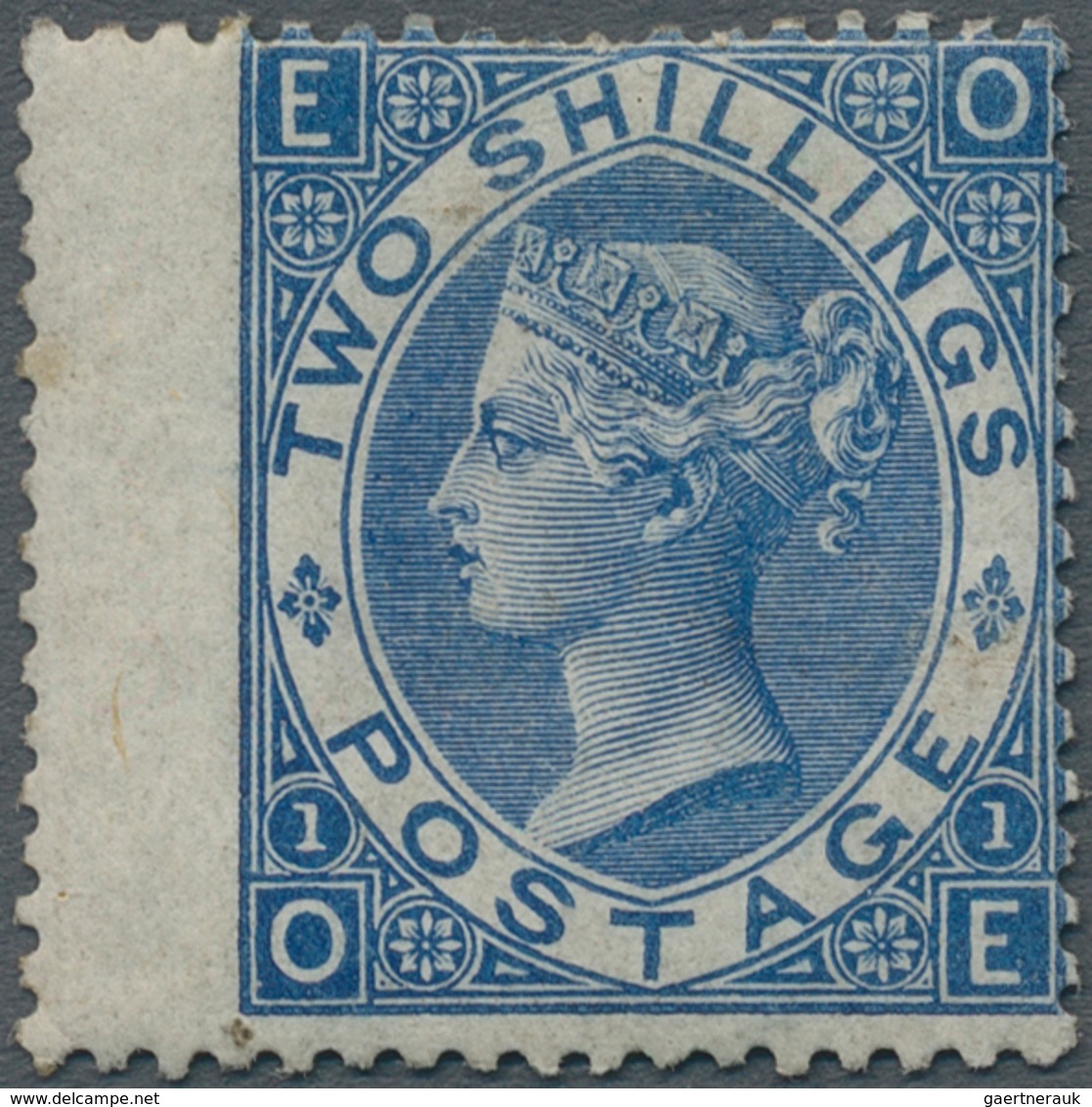 Großbritannien: 1867, 2s. Deep Blue, Wm Spray, Lettered O-E, Fresh Colour, Unused Regummed Copy With - Andere & Zonder Classificatie