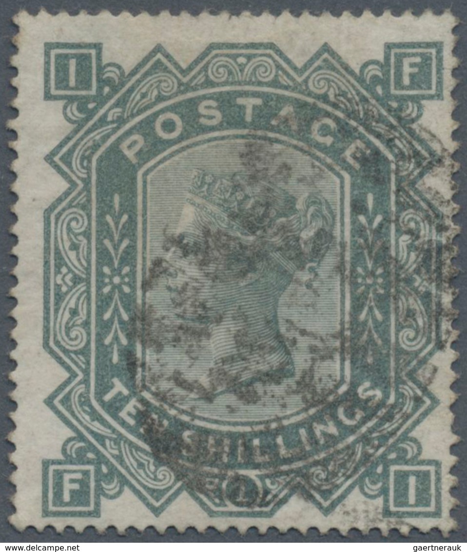 Großbritannien: 1878, 10s. Greenish Grey, Wm Maltese Cross, Commercially Used Copy With Smudgy Postm - Other & Unclassified