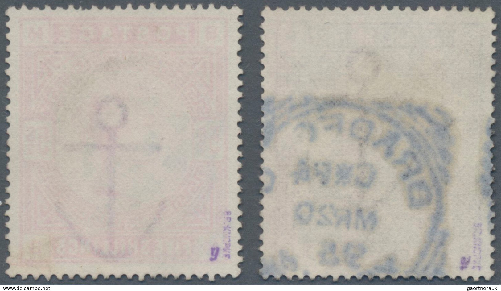 Großbritannien: 1883/1884, 2s.6d. Lilac And 5s. Rose, Both Fresh Colour, 5s. Some Short Perfs At Top - Other & Unclassified