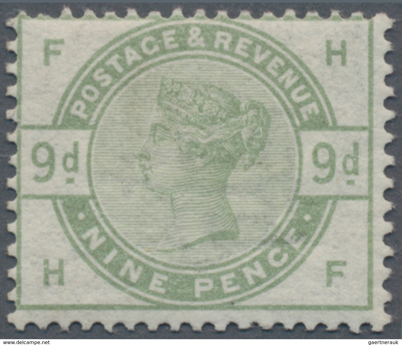 Großbritannien: 1883, QV 9d. Dull Green With Sideways Wmk. Imperial Crown (lettered 'FH'), Mint Ligh - Andere & Zonder Classificatie