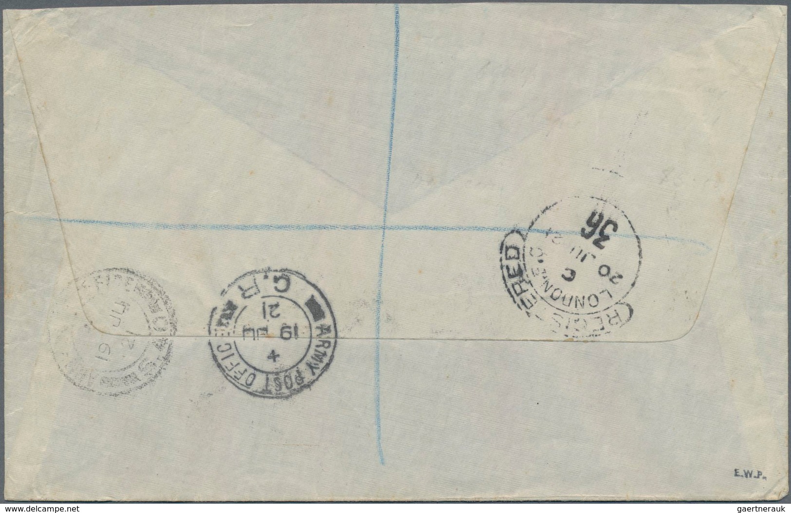 Großbritannien: 1921: Registered Envelope Addressed To London Bearing Great Britain SG 360 1d Carmin - Andere & Zonder Classificatie