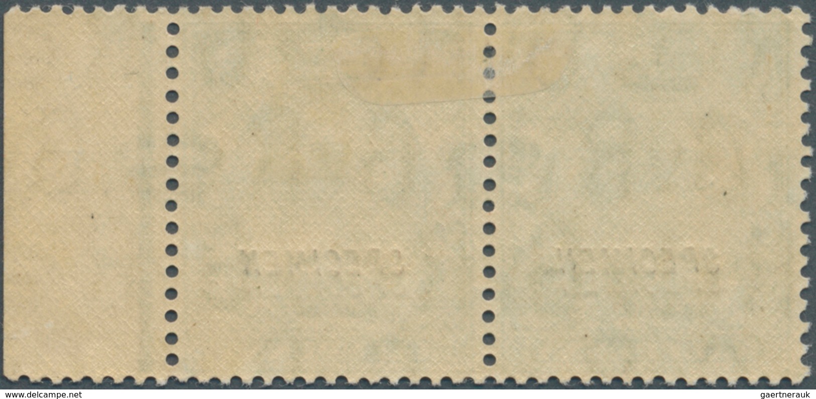 Großbritannien: 1924, ½d. Green, Wm Block Cypher, Right Marginal Horiz. Pair With DOUBLE "Specimen" - Other & Unclassified