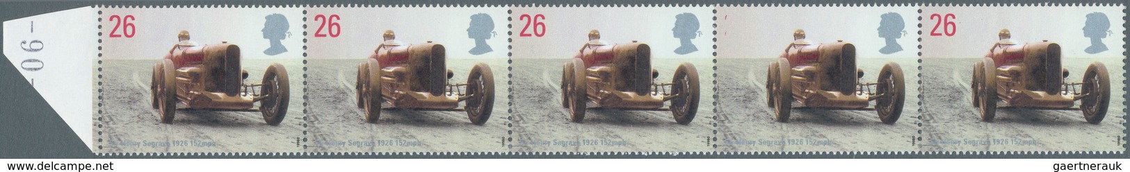 Großbritannien: 1998, 26 P. Oldtimer (Sir Henry Segrave's Sunbeam), Horizontal Strip Of 5, 2nd Stamp - Other & Unclassified