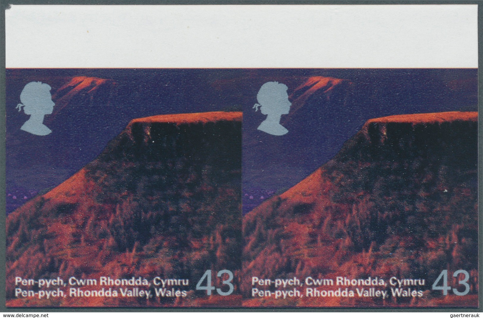 Großbritannien: 2004, 43 P. Wales (Pen-pych, Rhondda Valley), Imperforated Horizontal Pair With Uppe - Other & Unclassified