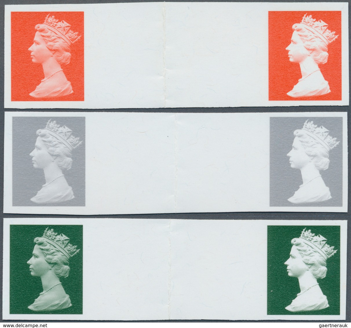 Großbritannien - Machin: 1997, Imperforate Proof In Issued Design Without Value, Three Horiz. Gutter - Série 'Machin'