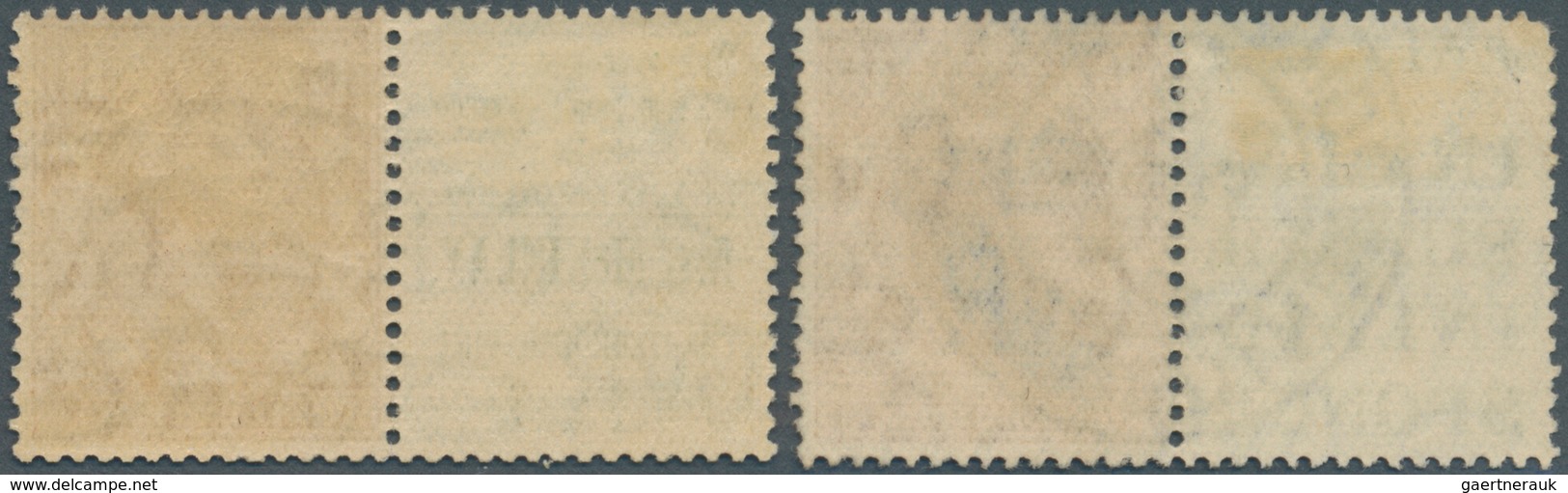 Großbritannien - Zusammendrucke: 1924, 1½d. Red-brown, Wm Block Cypher, Two Commercially Used Se-ten - Other & Unclassified