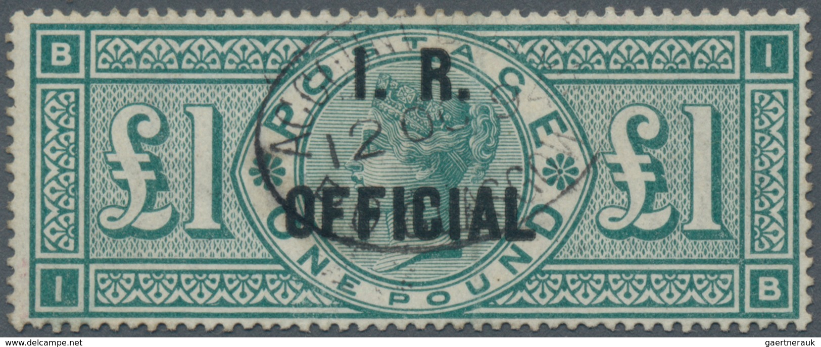 Großbritannien - Dienstmarken: 1892, Inland Revenue, £1 Green, Fresh Colour, Well Perforated, Neatly - Officials