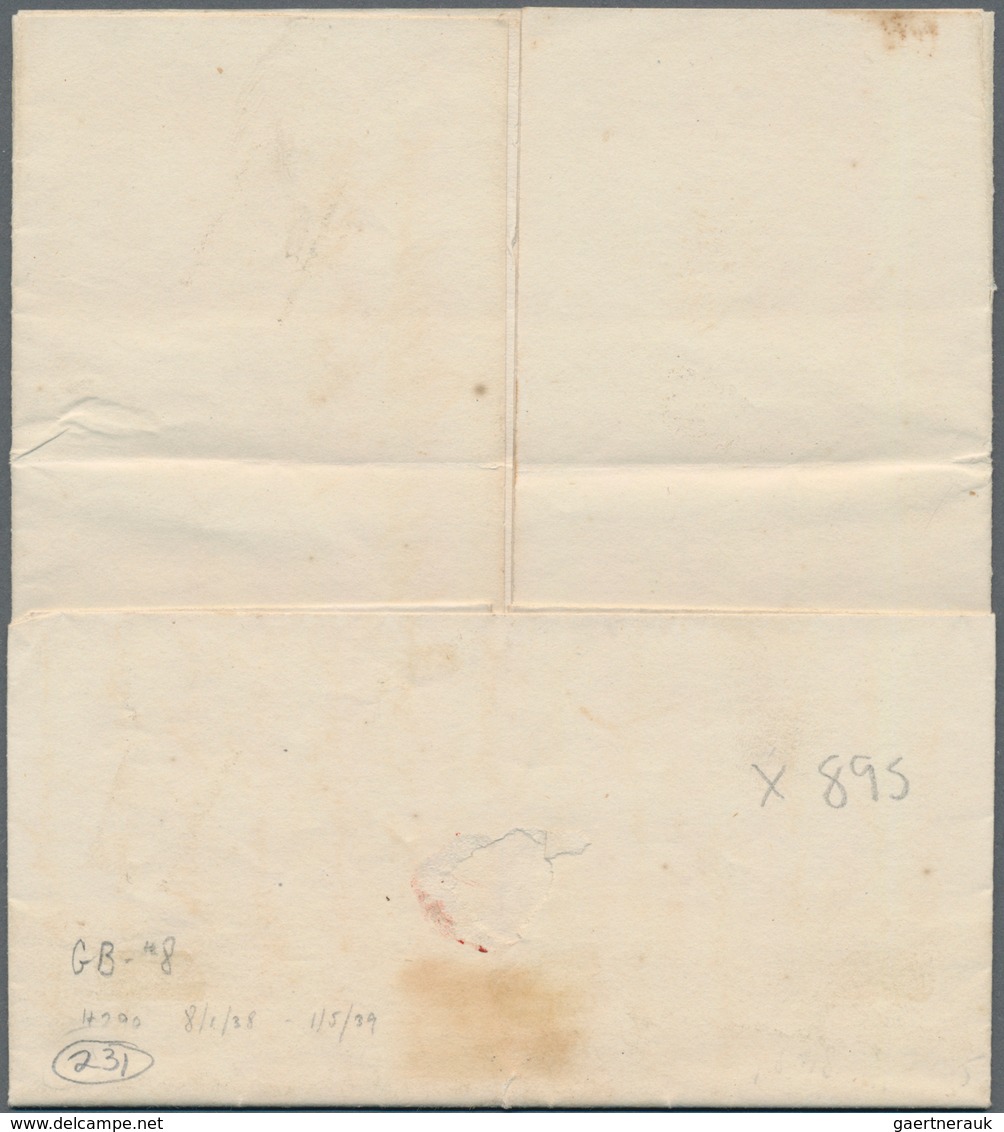Großbritannien - Guernsey: 1838, Folded Letter From "GUERNSEY OC 8 1838" To NEW YORK. With Taxation - Guernsey