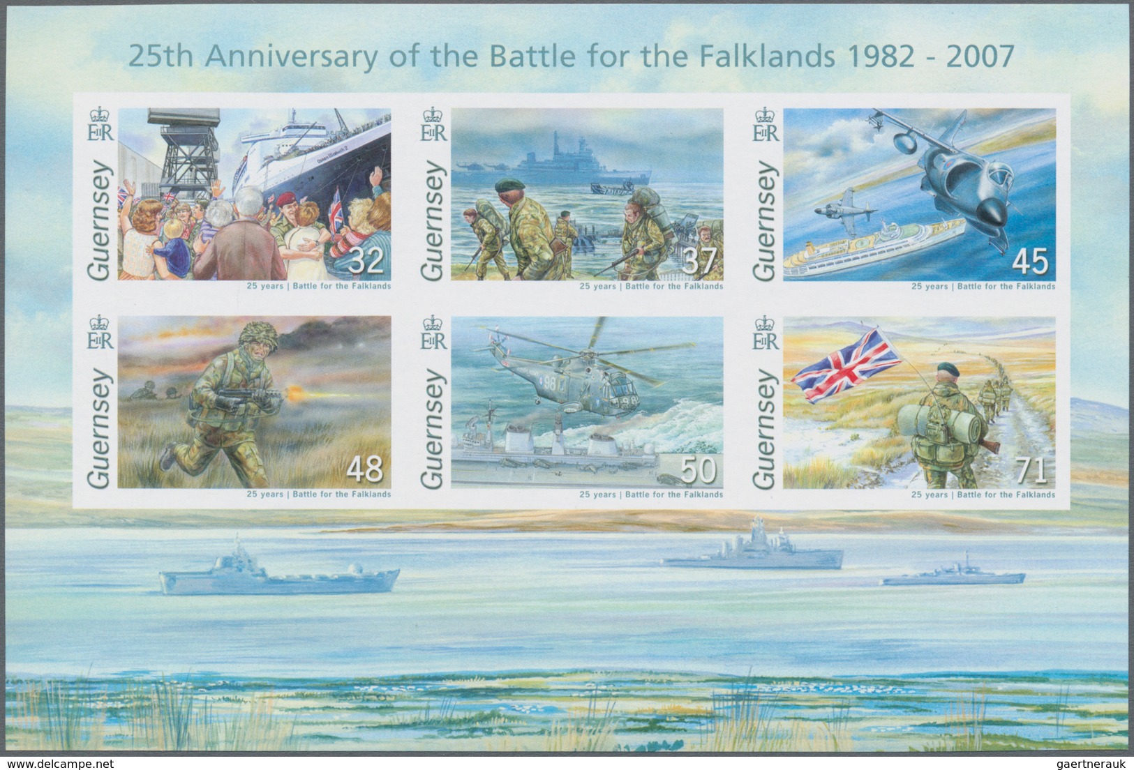 Großbritannien - Guernsey: 2007, Miniature Sheet "25th Anniversary Of The Falkland War" In Original - Guernsey