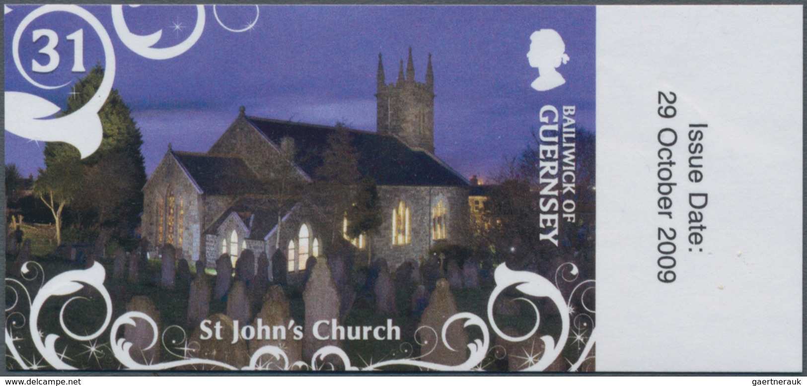 Großbritannien - Guernsey: 2009, 31 P. Christmas "Parish Church St. John", Completely Imperforated, - Guernsey