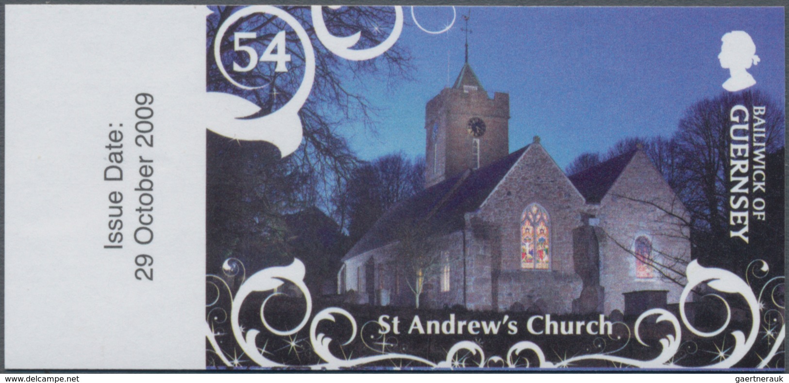 Großbritannien - Guernsey: 2009, 54 P. Christmas "Parish Church St. Andrew", Completely Imperforated - Guernsey