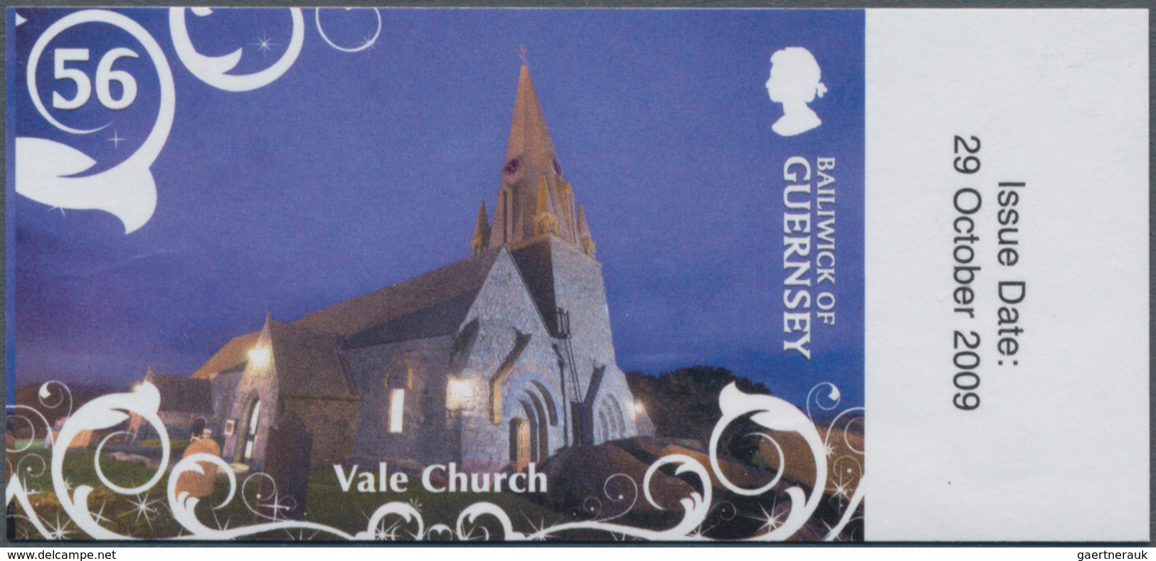 Großbritannien - Guernsey: 2009, 56 P. Christmas "Parish Church Vale", Completely Imperforated, Mint - Guernsey