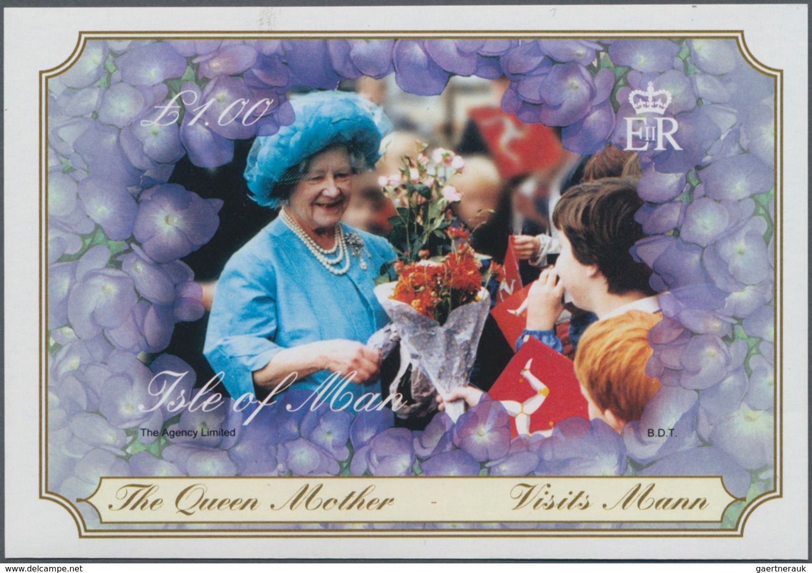 Großbritannien - Isle Of Man: 1999. IMPERFORATE Souvenir Sheet "The Queen Mother Visits The Isle Of - Man (Eiland)