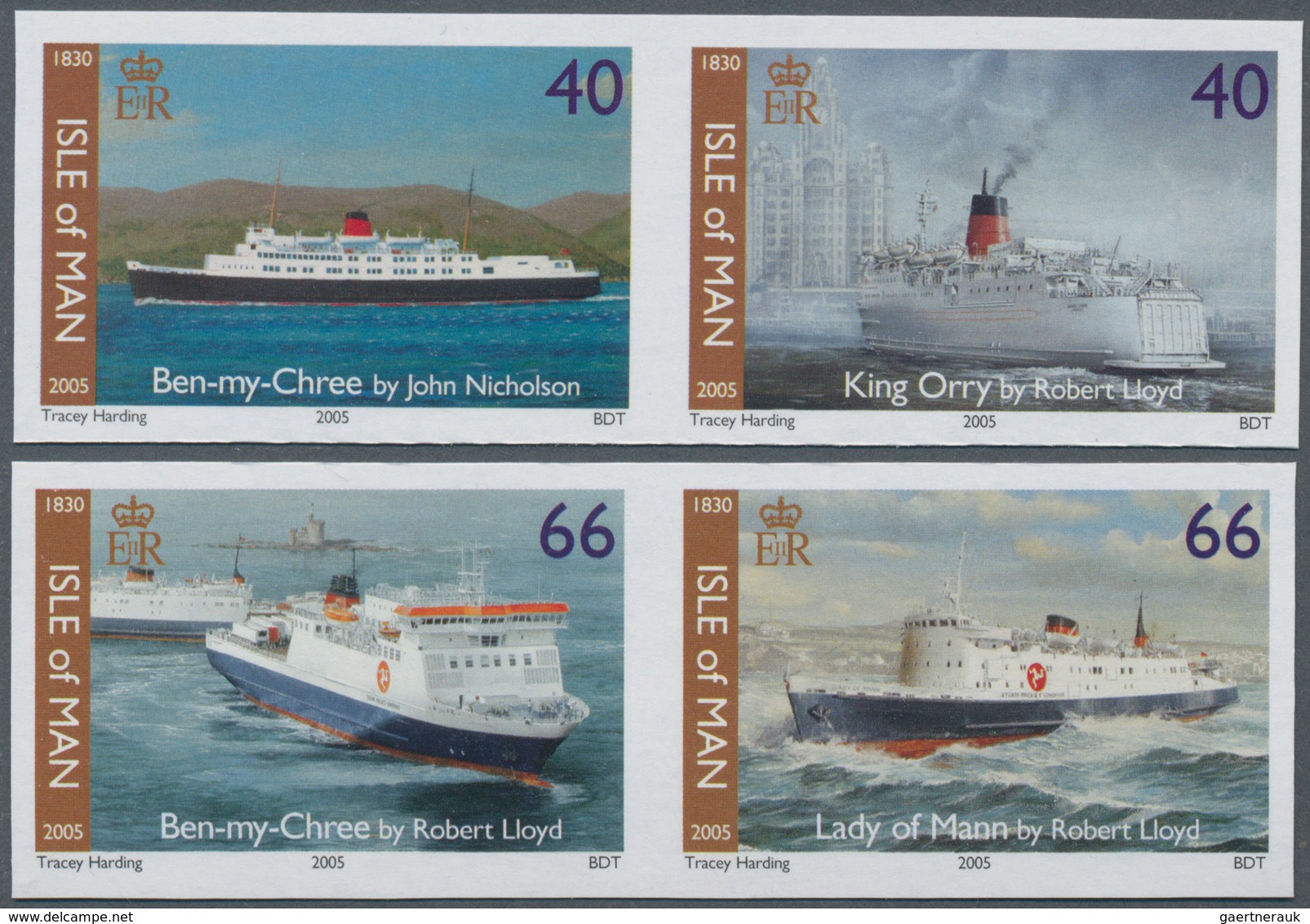 Großbritannien - Isle Of Man: 2005. Complete Set "175 Years Isle Of Man Steam Packet Company" (8 Val - Isle Of Man