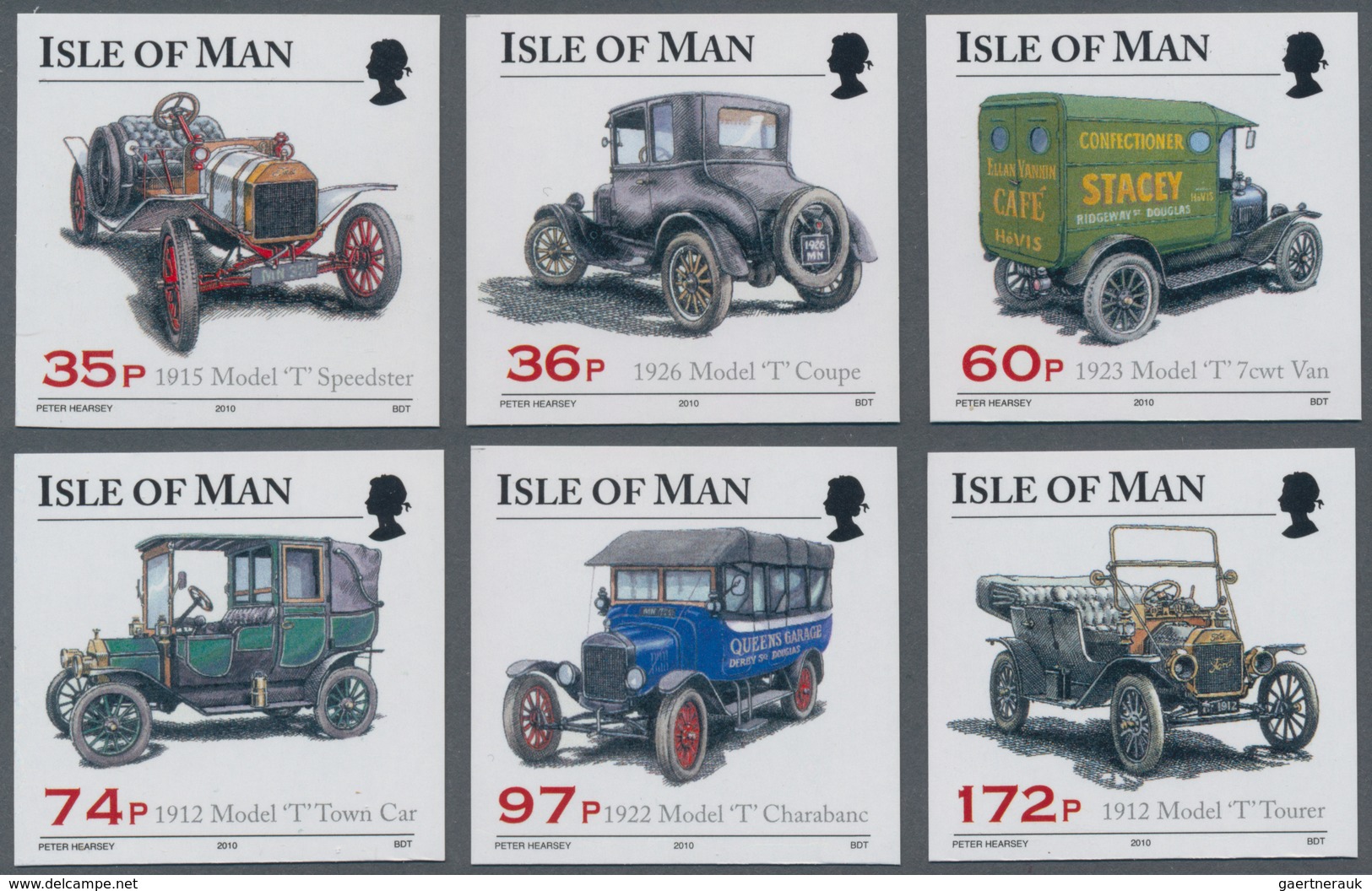 Großbritannien - Isle Of Man: 2010. Complete Set "100 Years Ford Automobile Model 'T'" (6 Values) In - Isla De Man