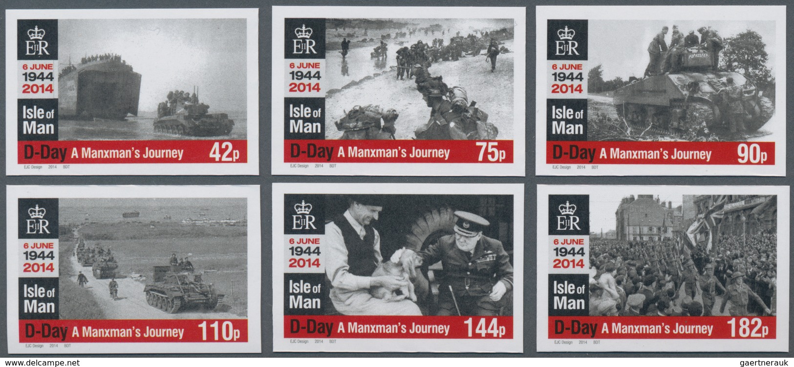 Großbritannien - Isle Of Man: 2014. Complete Set "70th Anniversary Of The Allied Landing In Normandy - Man (Eiland)