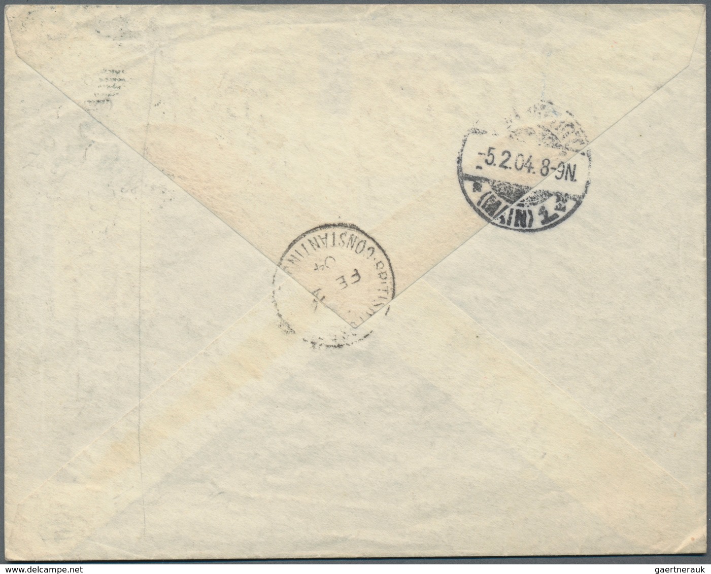 Britische Post In Der Türkei: 1904, 40 Pa On 2 D QV Postal Stationery Envelope, Uprated With 40 Pa O - Other & Unclassified