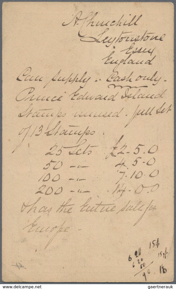 Großbritannien - Ganzsachen: 1877, Half Penny Violet Postal Stationery Card With Additional Franking - Andere & Zonder Classificatie