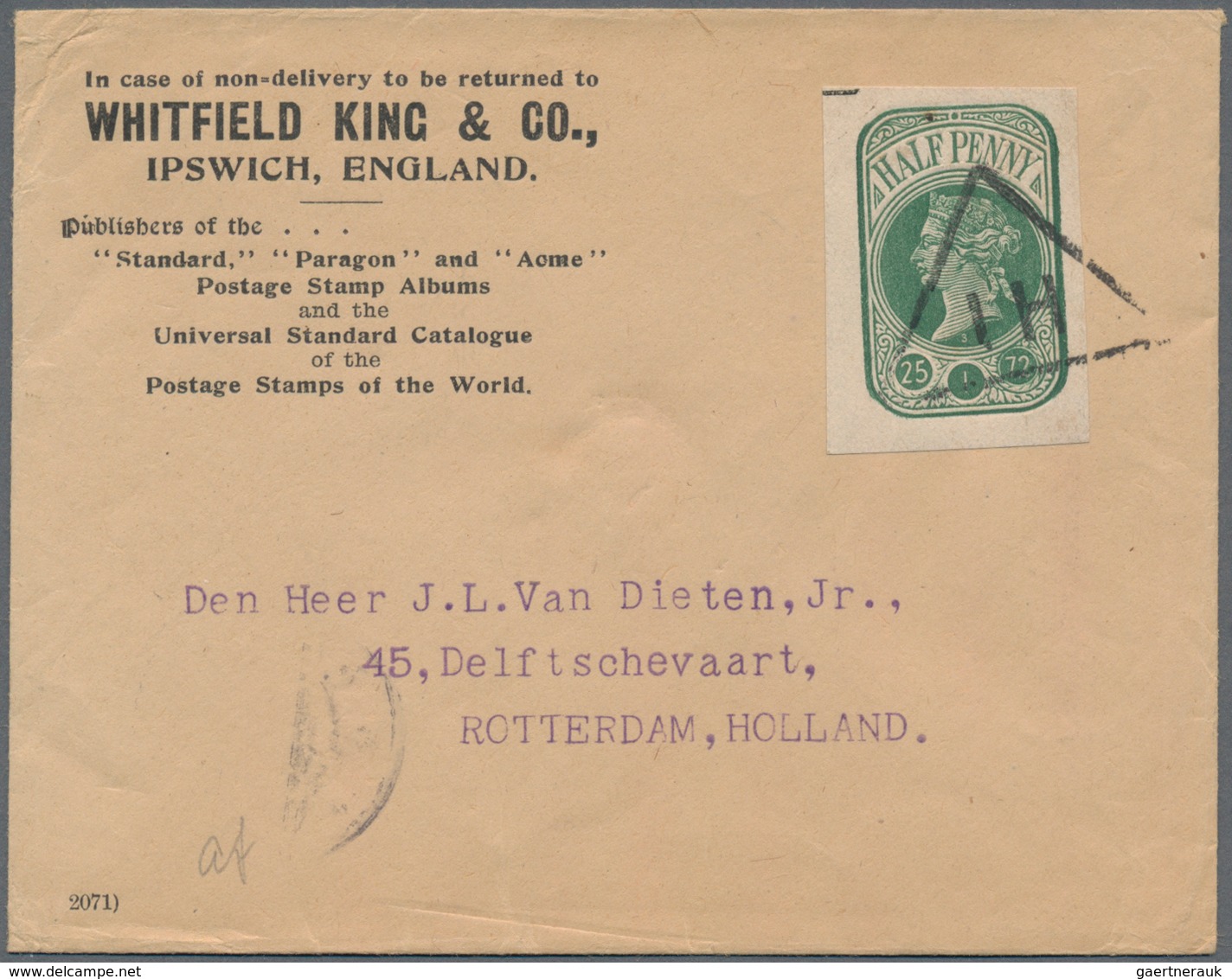 Großbritannien - Ganzsachen: 1899/1957 Three Covers Franked With Cutouts From Different Stationeries - Andere & Zonder Classificatie