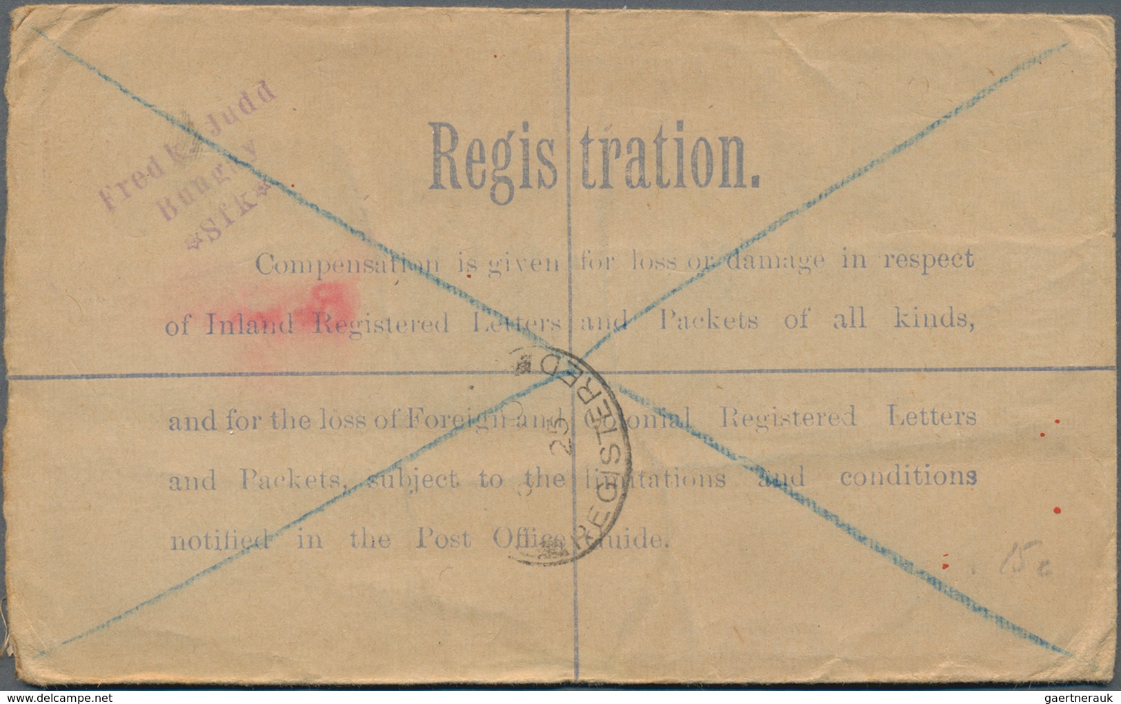 Großbritannien - Ganzsachen: 1915/25 four commercially used and one unused postal stationery registe