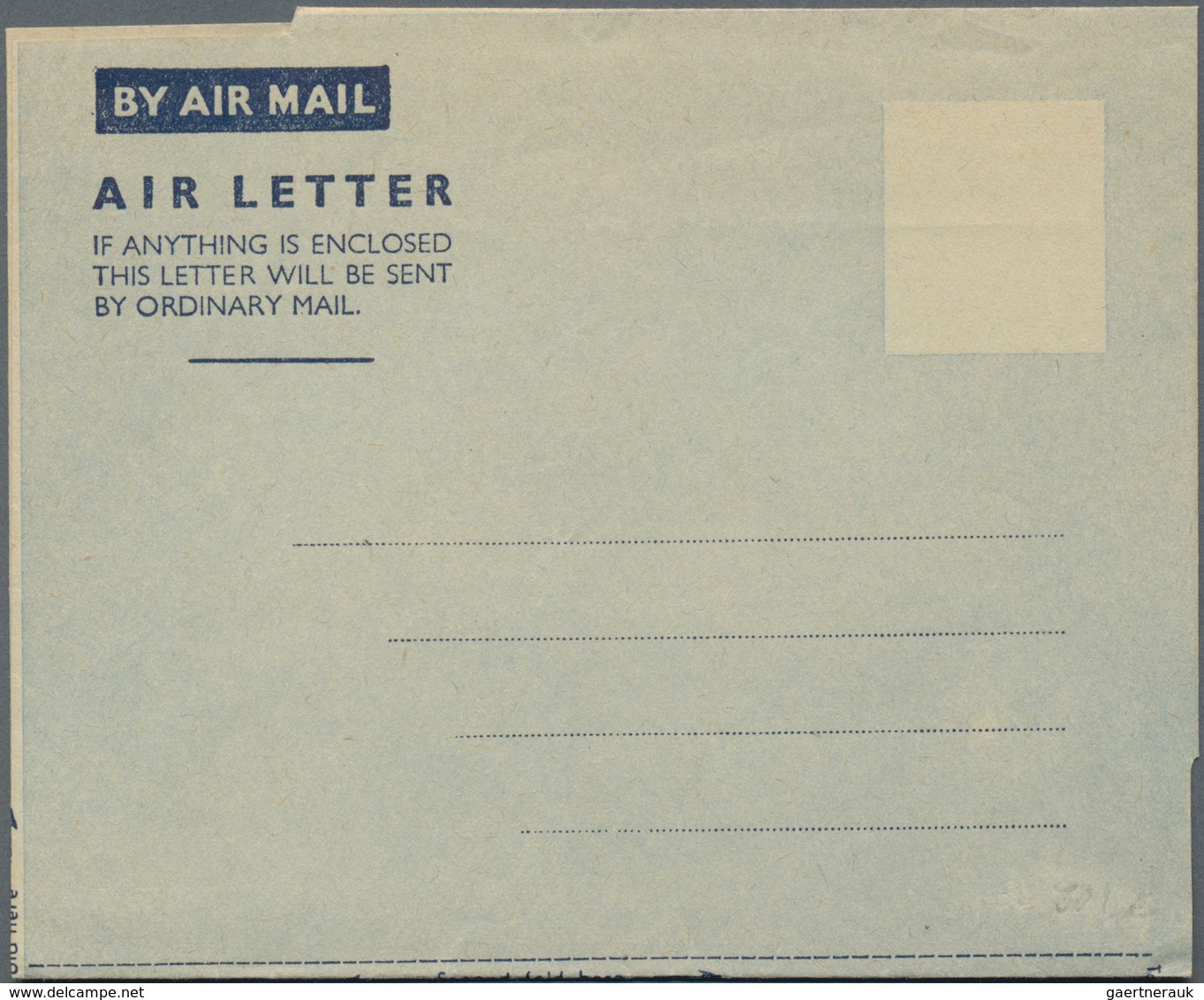 Großbritannien - Ganzsachen: 1943 Unused Aerogram With Dotted Address Lines 6d KG VI., Purple Colour - Autres & Non Classés