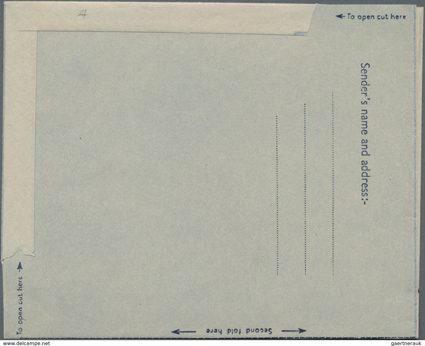 Großbritannien - Ganzsachen: 1943 Unused Aerogram With Dotted Address Lines 6d KG VI., Purple Colour - Other & Unclassified