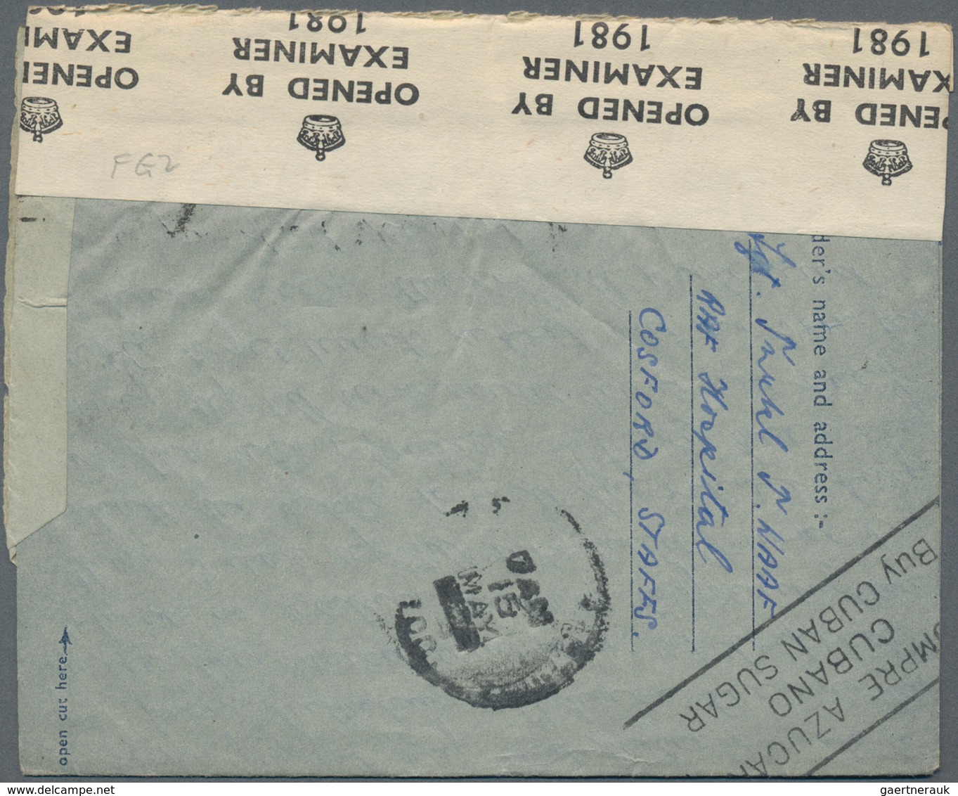 Großbritannien - Ganzsachen: 1945 Commercially Used Aerogram 6d KG VI. From Wolverhampton Opened By - Other & Unclassified