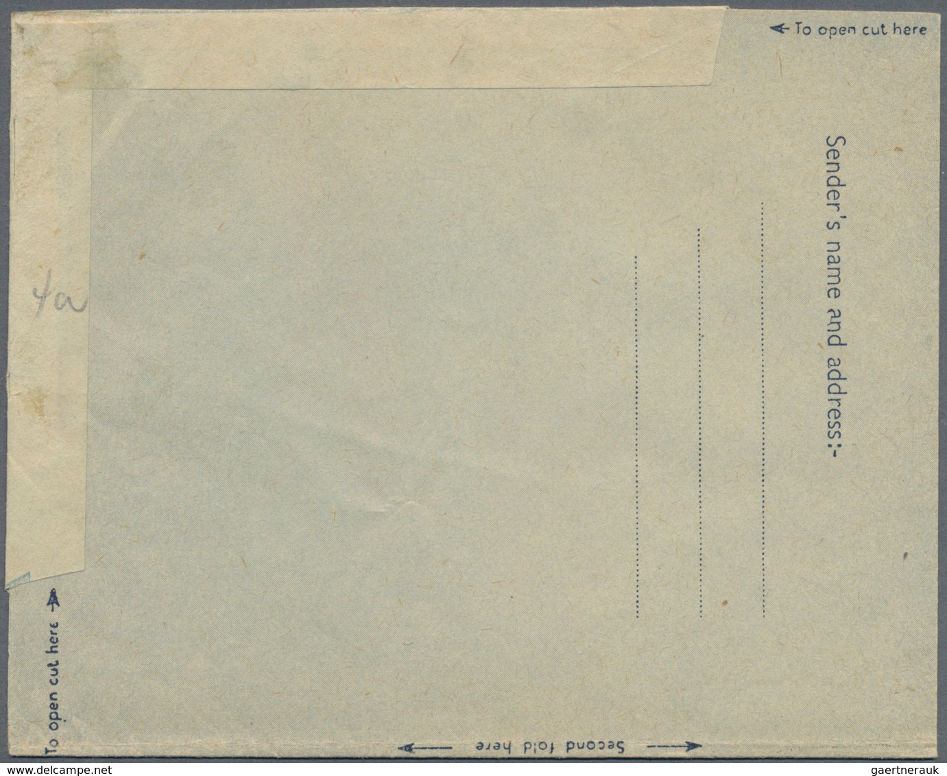 Großbritannien - Ganzsachen: 1949 Commercially Used Aerogram With Dotted Address Lines 6d KG VI. Fro - Other & Unclassified