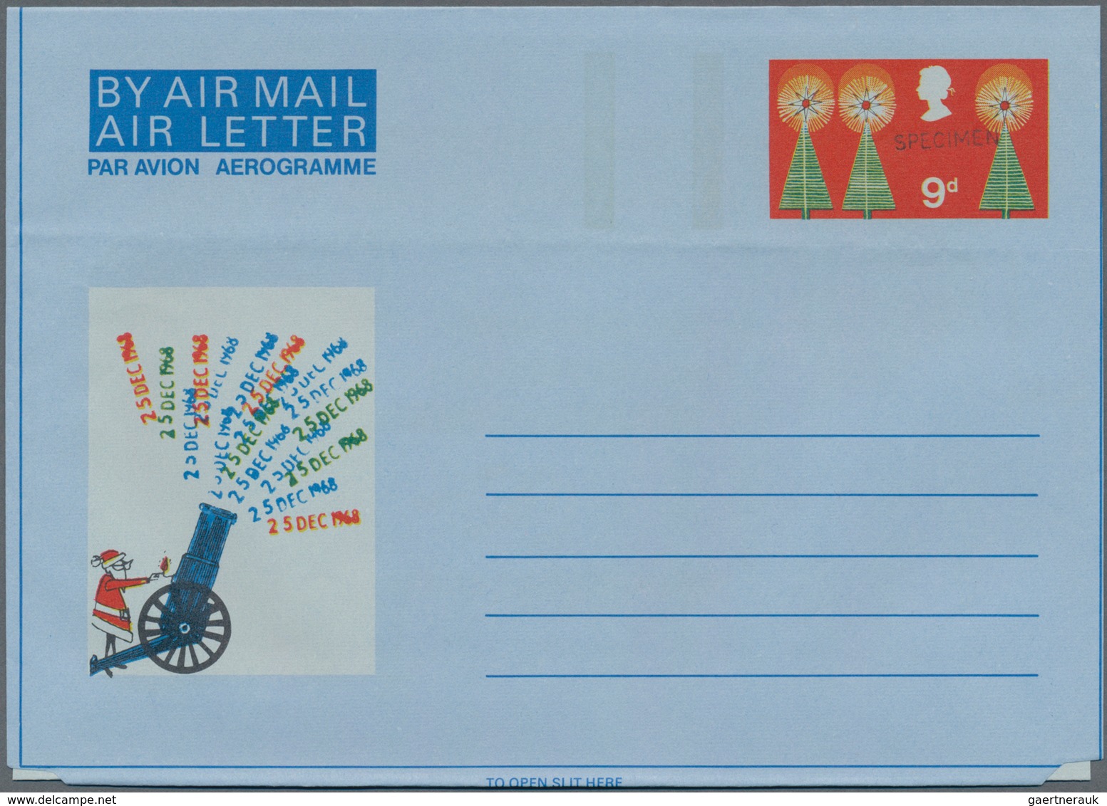 Großbritannien - Ganzsachen: 1968 Two Unused Aerograms With Blue Overprint SPECIMEN, Nice Pair In Go - Other & Unclassified