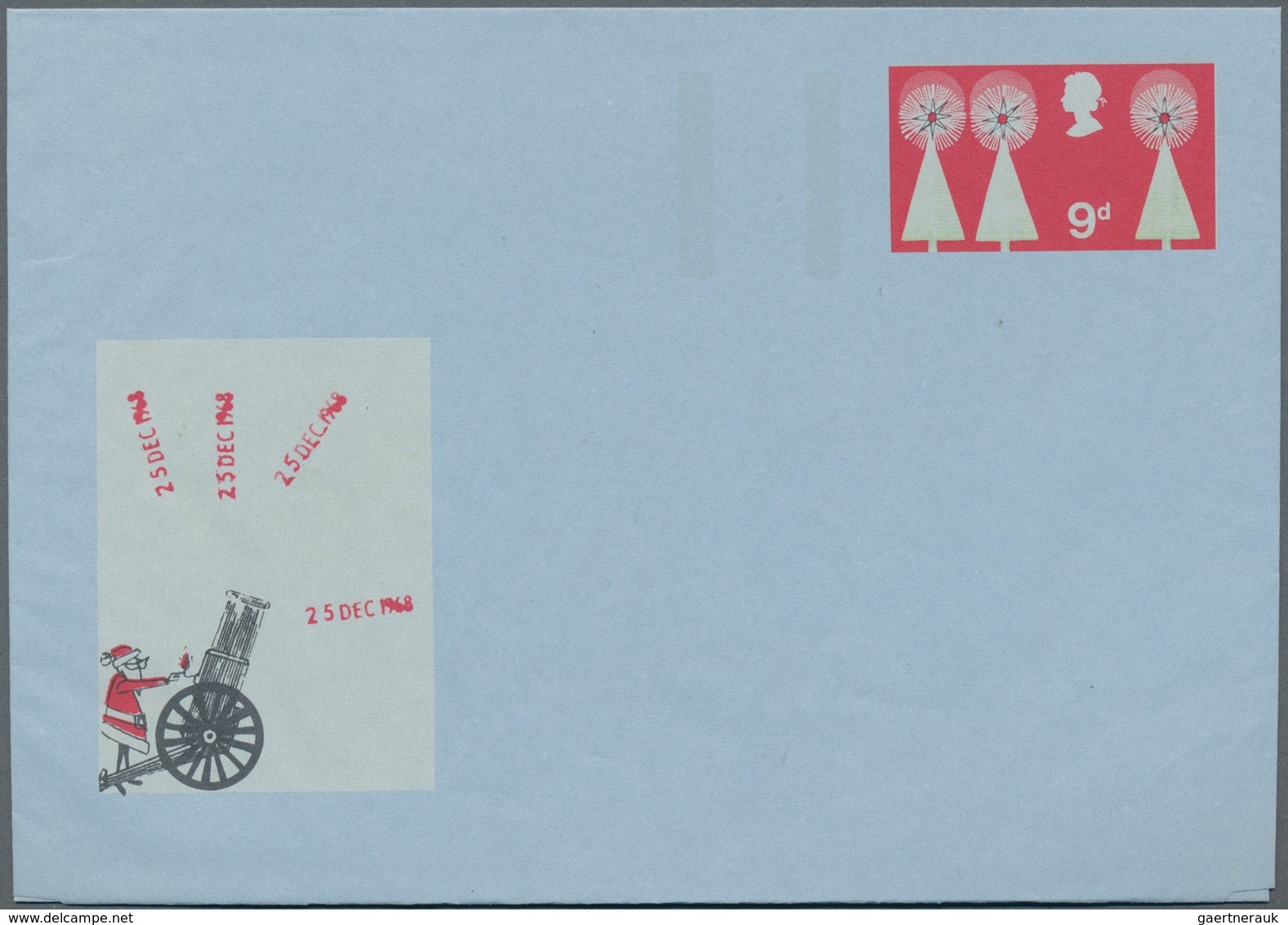 Großbritannien - Ganzsachen: 1968 Unused Aerogram 9d Christmas, Except Red And Black Colours All Oth - Andere & Zonder Classificatie