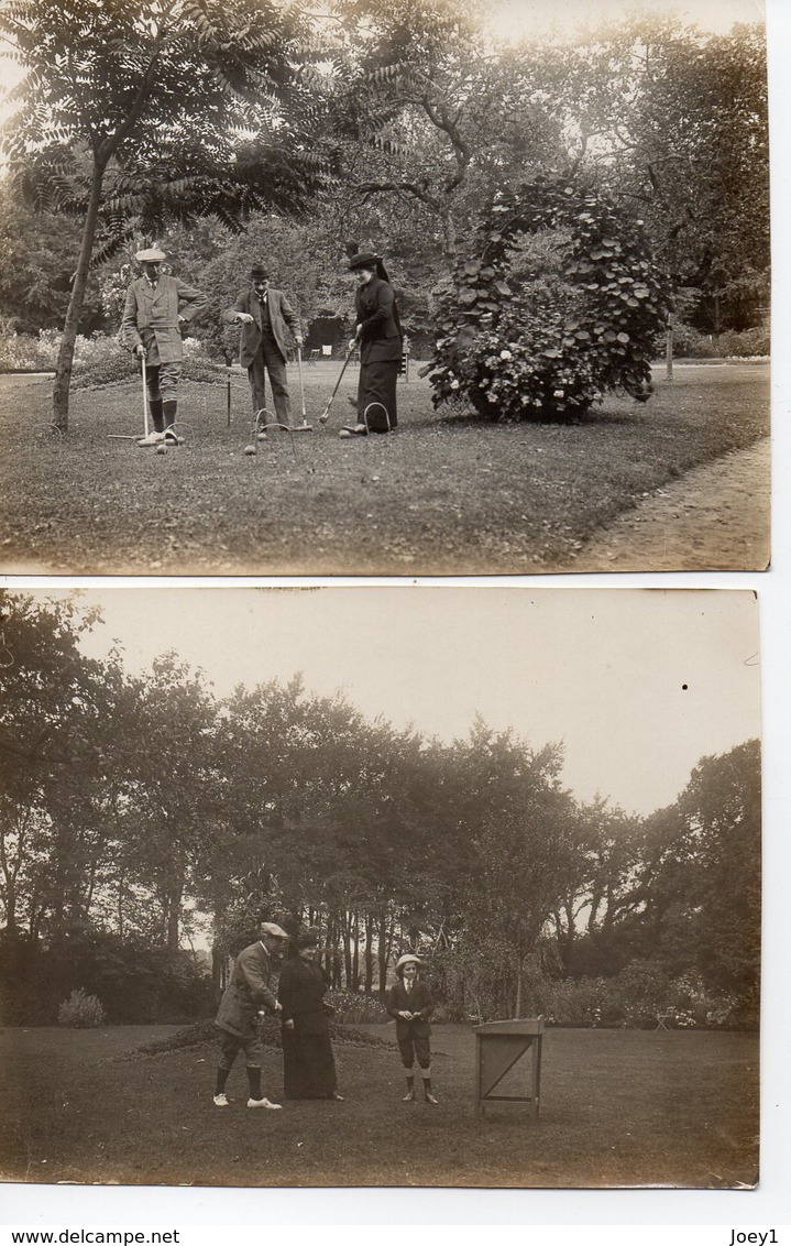 2 Photos Du Pré Catalan,famille S'amusant.Format 9/11 Année 1913 - Identified Persons