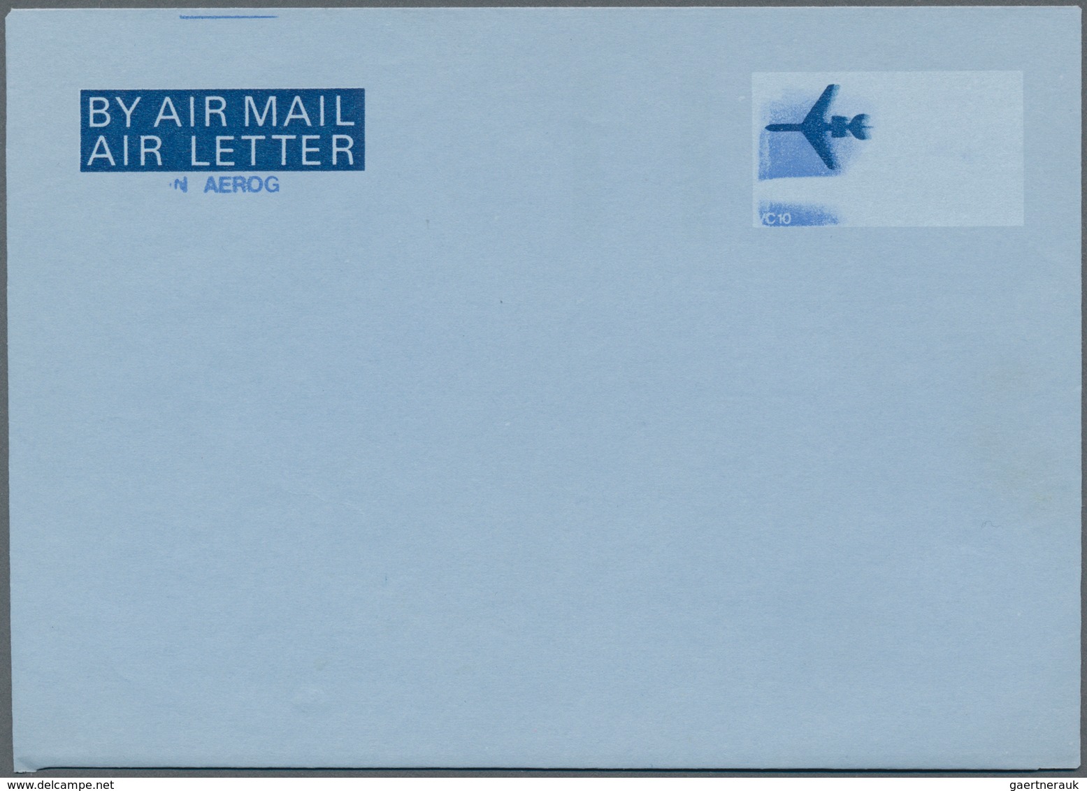 Großbritannien - Ganzsachen: 1968, Aerogram 9d Missing Light-blue Color, Therefore Imprinted Stamp W - Other & Unclassified
