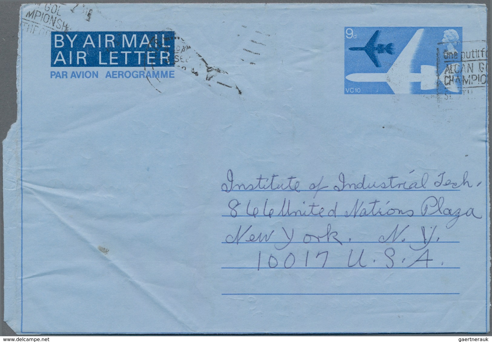 Großbritannien - Ganzsachen: 1968 Aerogram Airmail 9d, Three Copies, One With Overprint SPECIMEN, On - Other & Unclassified