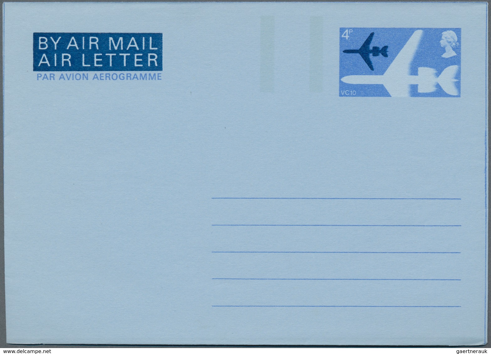 Großbritannien - Ganzsachen: 1969 Unused Aerogram, 4 P Airmail, With Imprint Error Inverted "F" For - Other & Unclassified