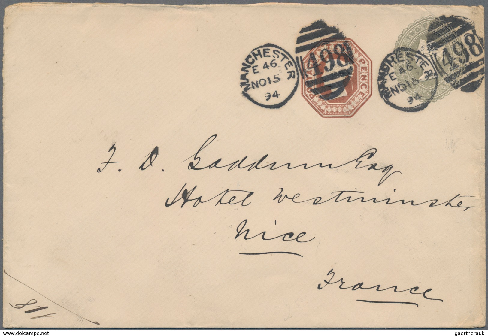 Großbritannien - Privatganzsachen: 1894 Commercially Used Postal Stationery Envelope Ten Pence Brown - Other & Unclassified