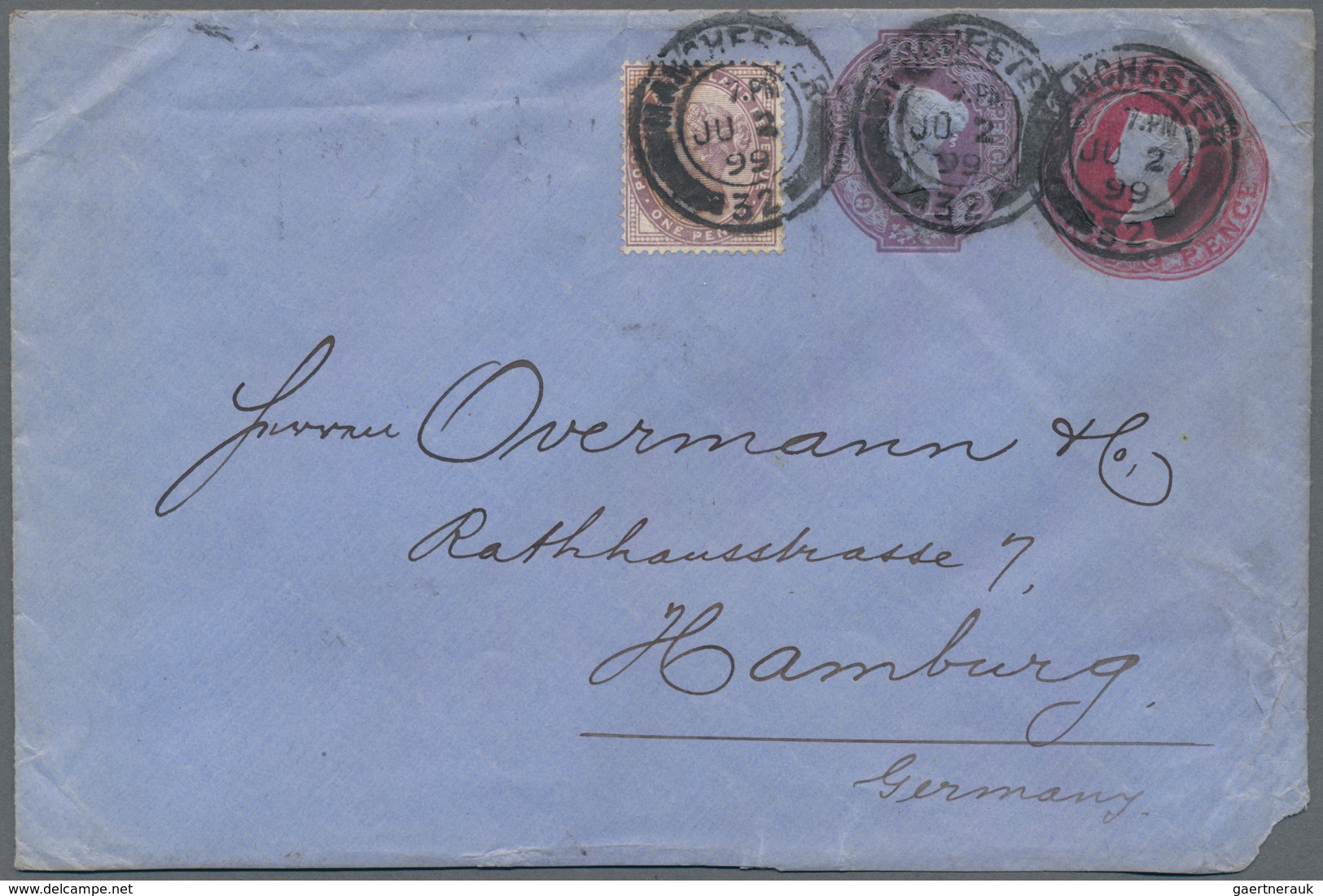 Großbritannien - Privatganzsachen: 1899/1913 Three Different Commercially Used Private Postal Statio - Other & Unclassified