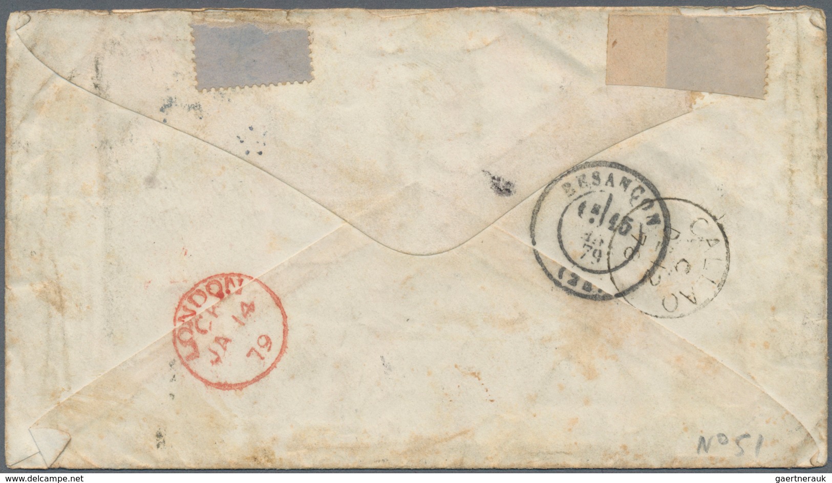 Großbritannien - Used Abroad: 1878, Postal Stationery Envelope 10c. Red Used From The British Post O - Sonstige & Ohne Zuordnung