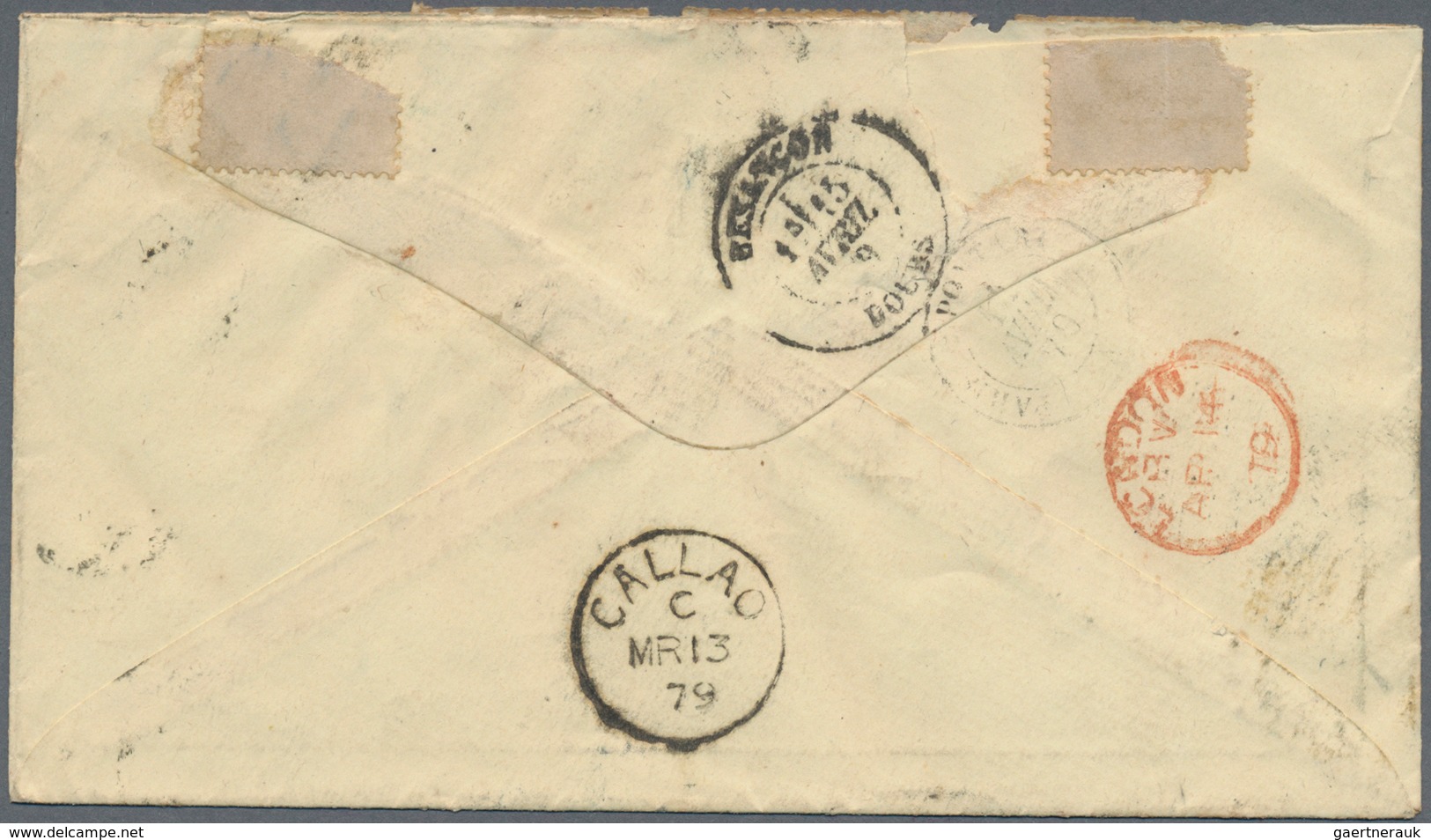 Großbritannien - Used Abroad: 1879, Postal Stationery Envelope 10c. Red Used From The British Post O - Other & Unclassified