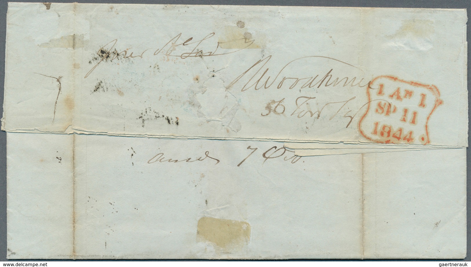 Großbritannien - Besonderheiten: 1844 Entire Letter From Bombay To London, Dated Inside '19th July 1 - Autres & Non Classés
