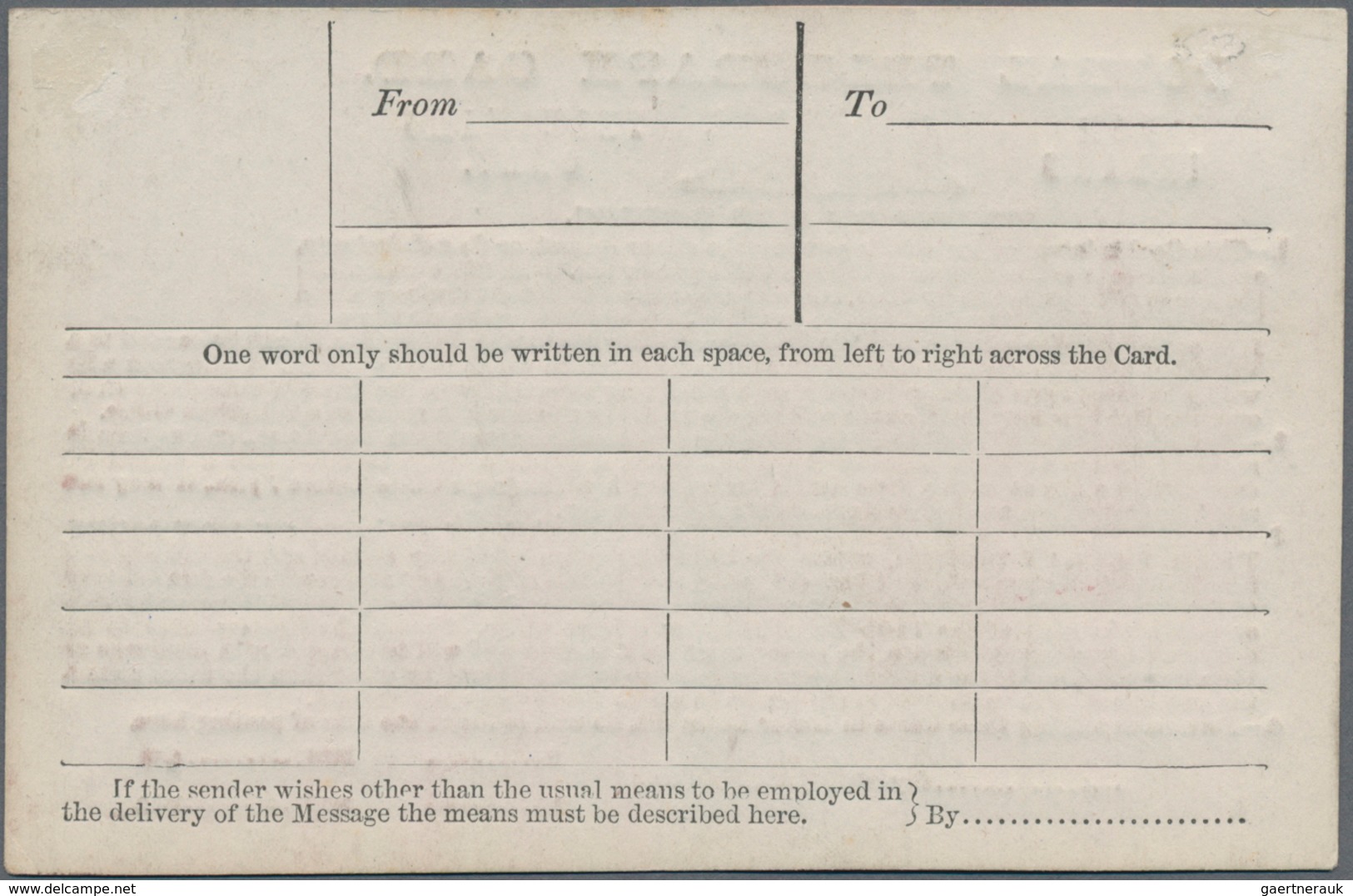 Großbritannien - Besonderheiten: 1870 (ca.) Unused Form Of A Postal Telegraph Card, Nice Item In Ver - Other & Unclassified
