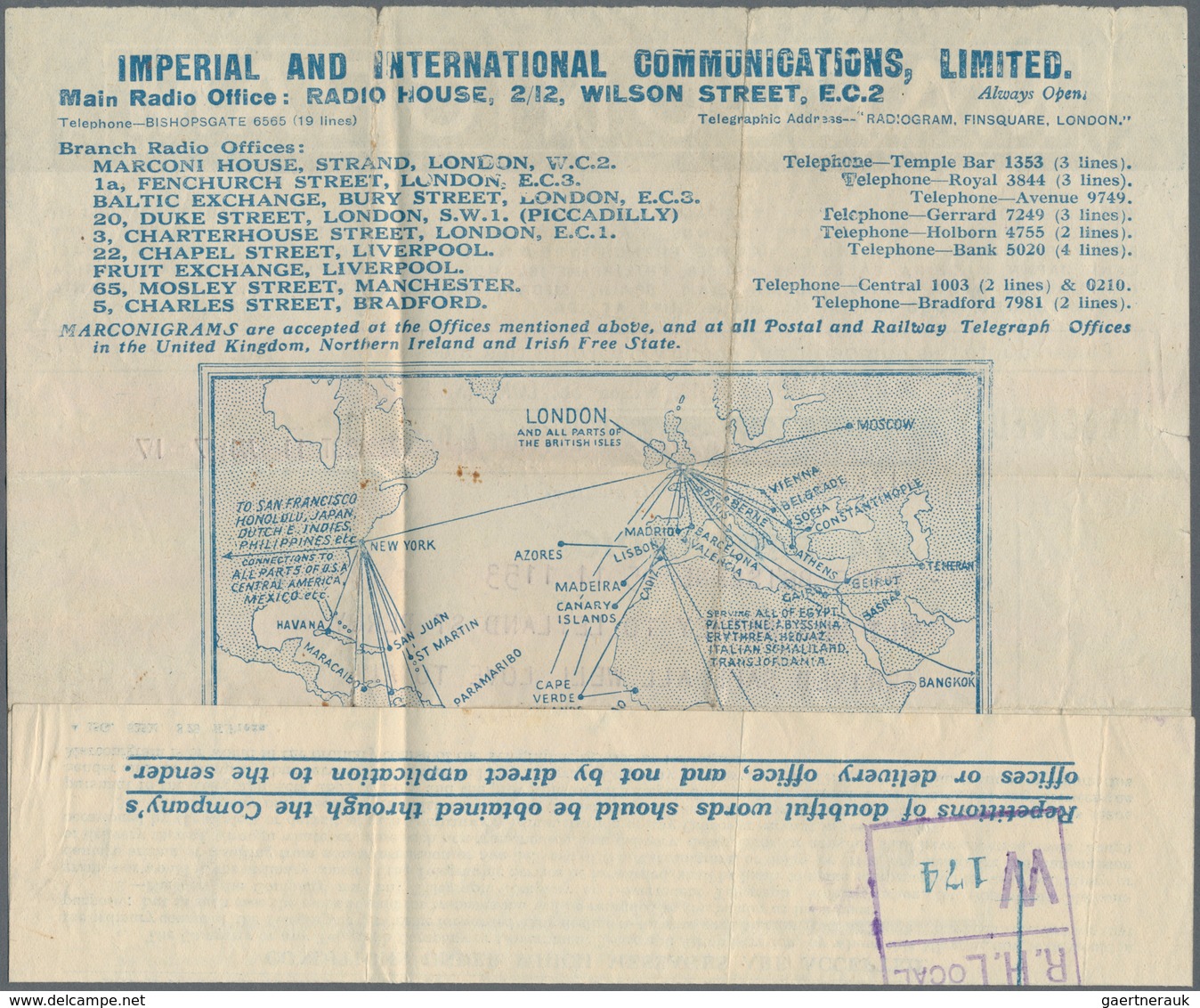 Großbritannien - Besonderheiten: 1916/1930, 3 Telegram Envelopes Including 1916 "Expeditionary Force - Andere & Zonder Classificatie