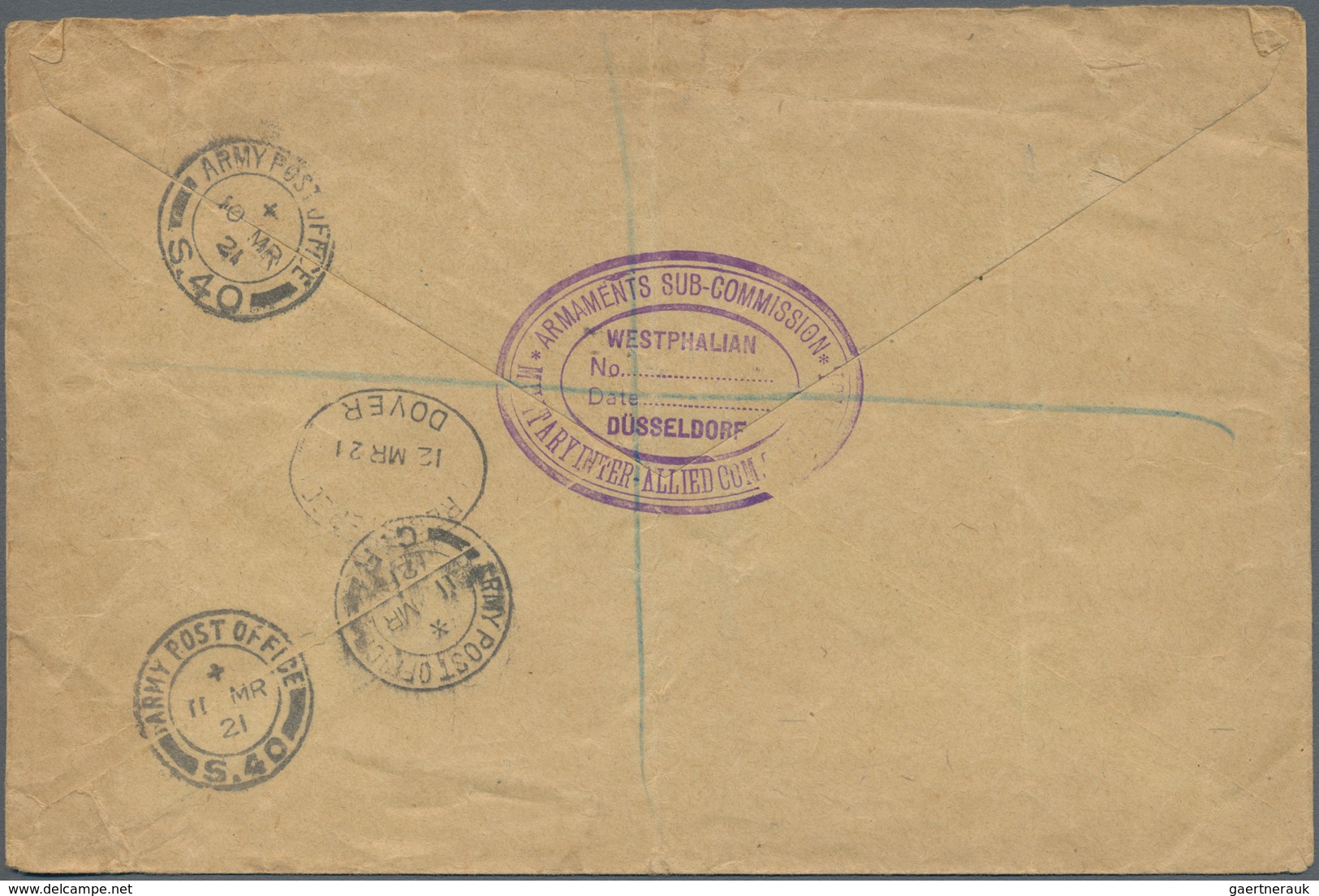 Großbritannien - Besonderheiten: 1921: Registered Envelope Addressed To England Bearing Great Britai - Sonstige & Ohne Zuordnung