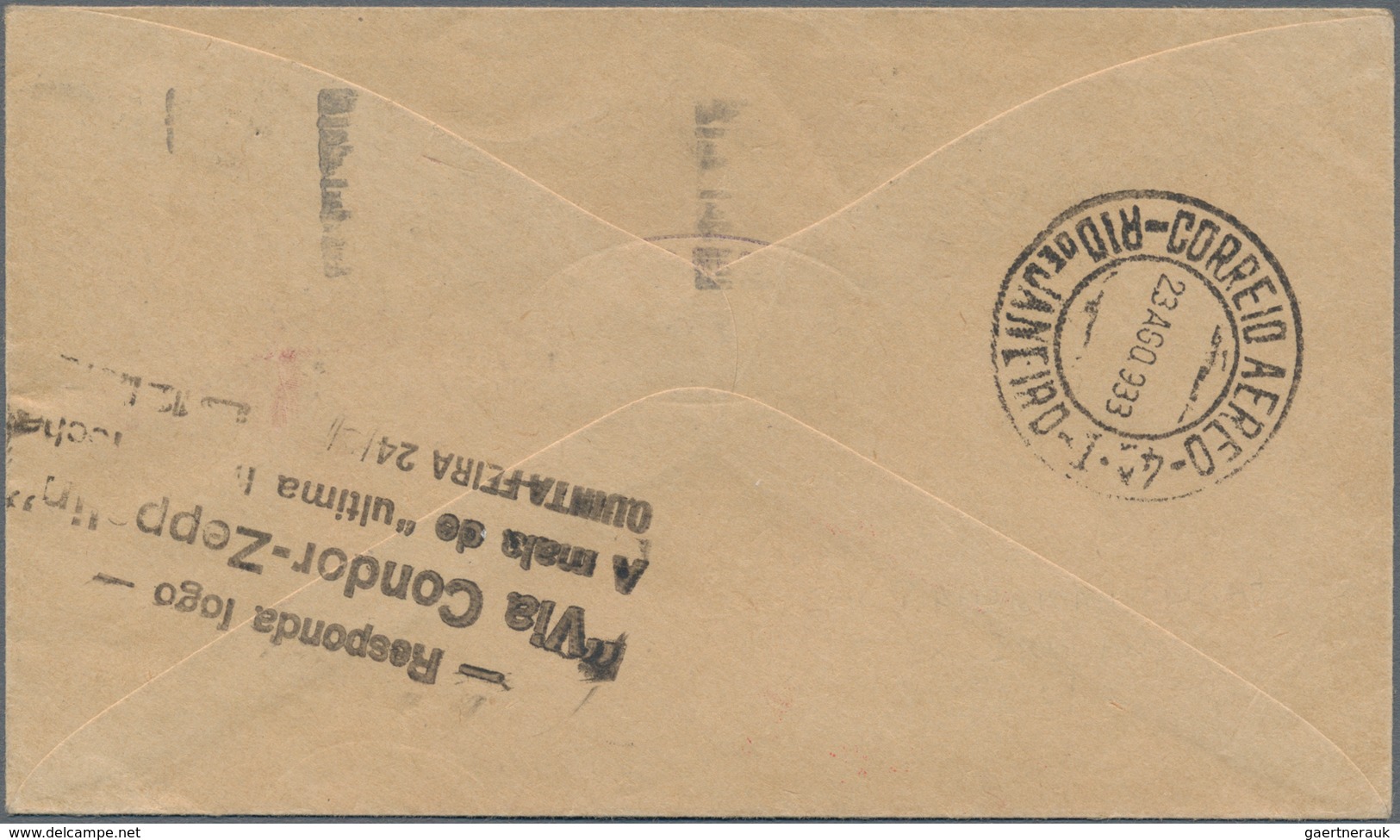 Irland: 1933, 5th SOUTHAMERICA FLIGHT, Printed Matter Flown From DUBLIN Via Berlin To Friedrichshafe - Brieven En Documenten