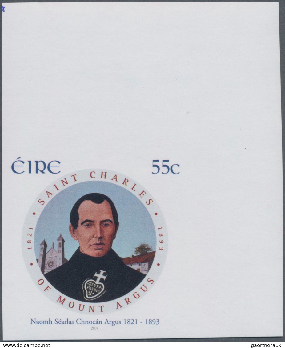 Irland: 2007, 55c. Saint Charles Of Mount Argus IMPERFORATE Proof, Mint Never Hinged. - Covers & Documents