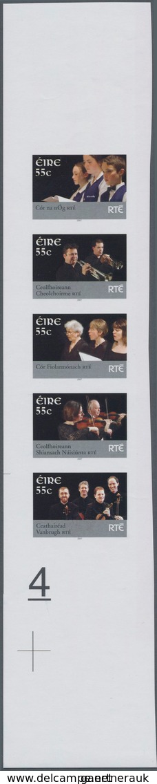 Irland: 2007, RTE Musicians, IMPERFORATE VERTICAL Proof Se-tenant Strip Of Five, Mint Never Hinged. - Covers & Documents