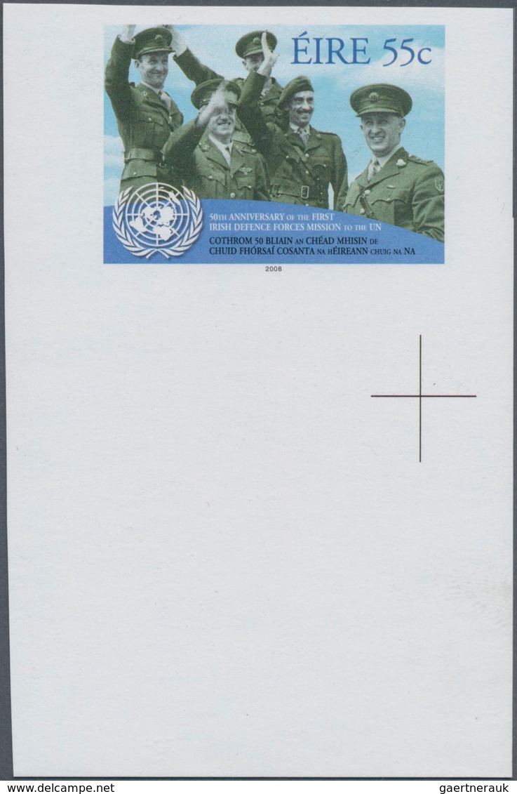 Irland: 2008, 55c. UN Peace Keeping Mission, IMPERFORATE Proof On Watermarked Paper, Mint Never Hing - Cartas & Documentos