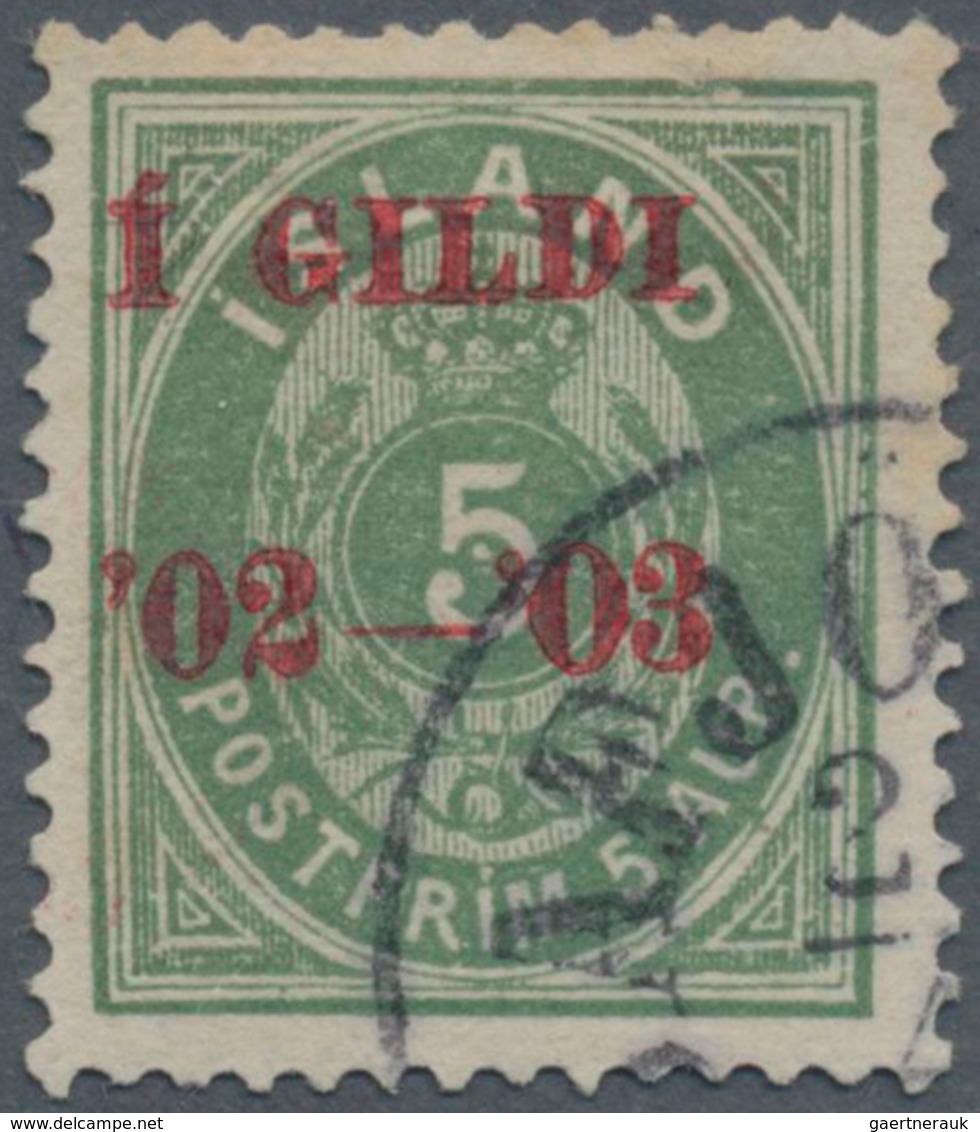 Island: 1902, Gildi Overprints, 5a. Dull Green (3rd Printing), Comb Perf. 14:13½, Fresh Colour And W - Otros & Sin Clasificación