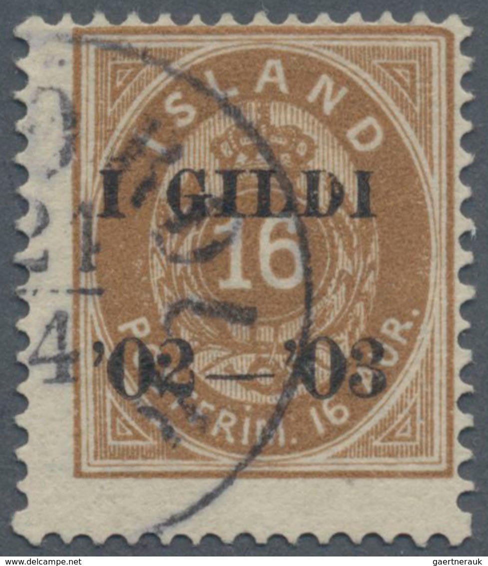 Island: 1902, Gildi Overprints, 16a. Brown, Comb Perf. 14:13½, Fresh Colour And Well Perforated, Nea - Other & Unclassified