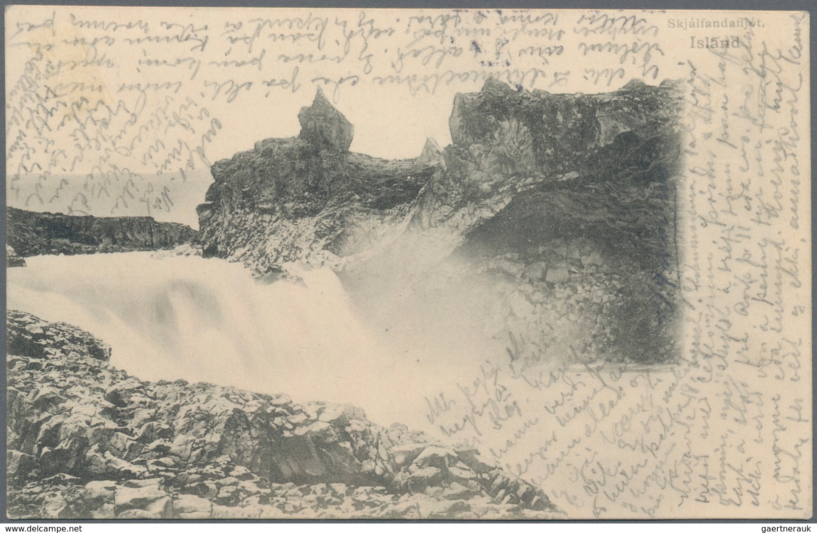 Island: 1905 Picture Postcard (Skjálfandafljót) Used From Akureyri To Reykjavik, Franked By King Chr - Otros & Sin Clasificación