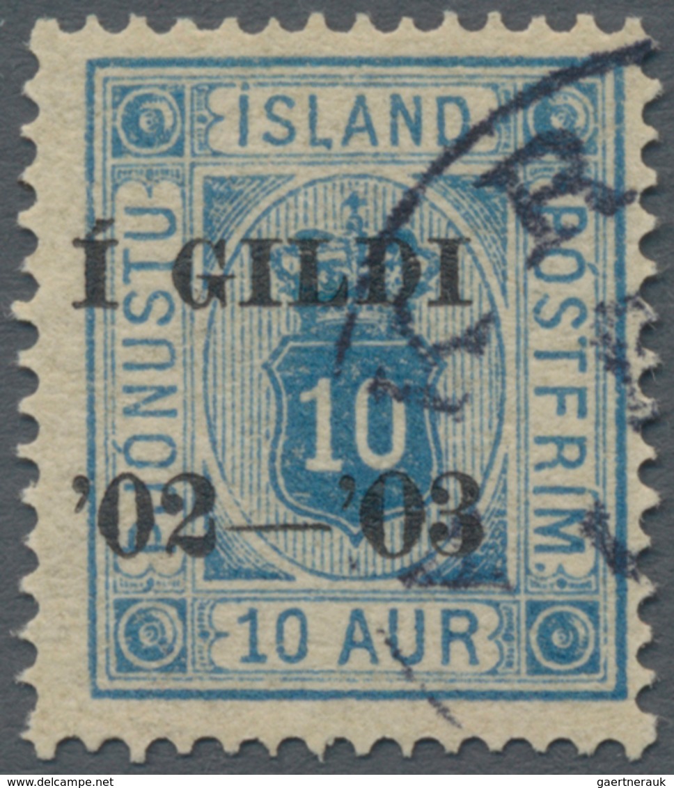 Island - Dienstmarken: 1992, Gildi Overprints, 10a. Blue, Deep Colour, One Short Perf. At Lower Left - Officials